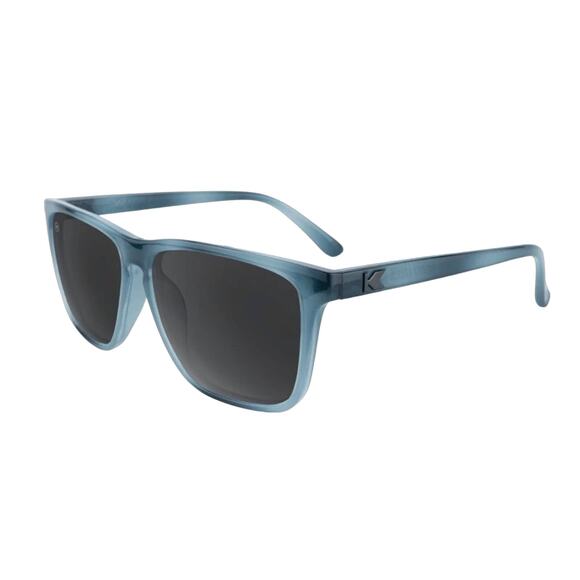 KNOCKAROUND Blue Plastic Frame Black Lens Sunglasses Wayfarer Unisex Soft Case - Picture 9 of 9